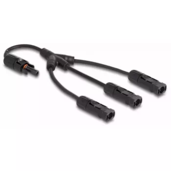 Divisor de cable DeLOCK DL4 cable divisor solar 1 x hembra a 3 x macho 35 cm negro