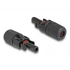 Conector solar DeLOCK DL4 para crimpar, macho y hembra, negro, 2 uds.