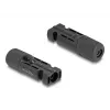 Conector solar DeLOCK DL4 para crimpar, macho y hembra, negro, 2 uds.
