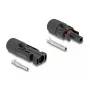 Conector solar DeLOCK DL4 para crimpar, macho y hembra, negro, 2 uds.