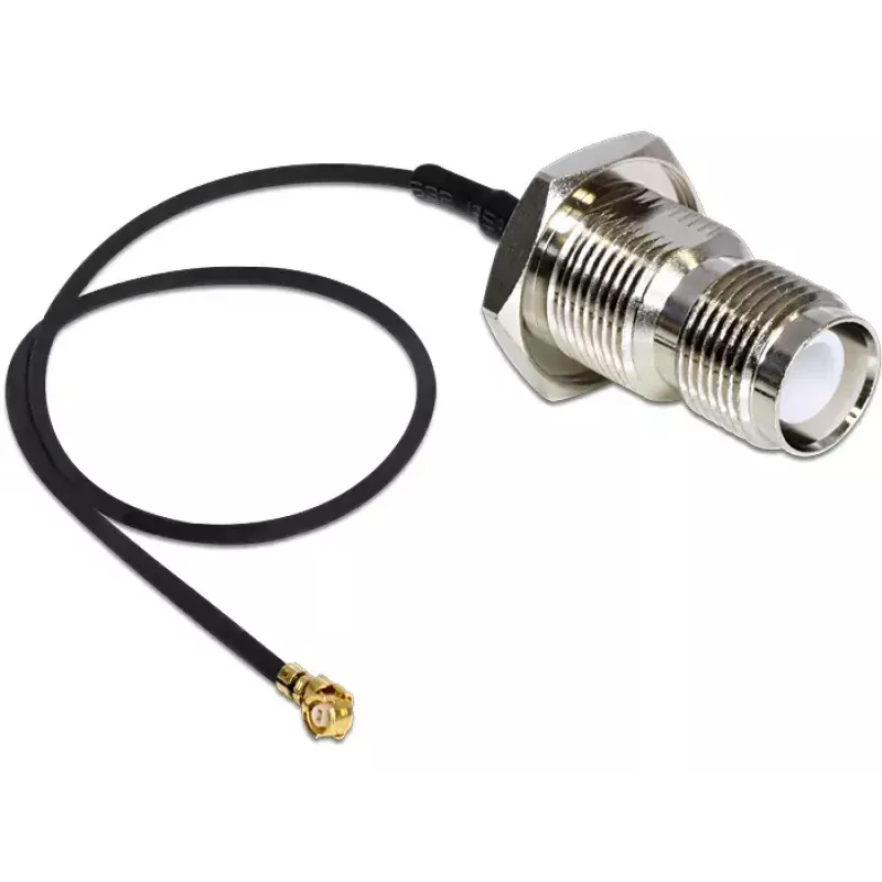 Cable de señal DeLOCK 88464 0,2 m negro oro plata