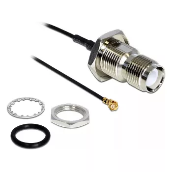 Cable de señal DeLOCK 88464 0,2 m negro oro plata