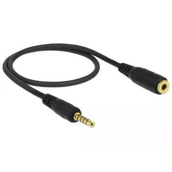 Cable de audio DeLOCK 85700 0,5 m 3,5 mm negro