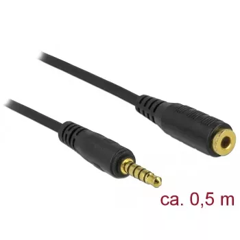 Cable de audio DeLOCK 85700 0,5 m 3,5 mm negro