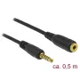 Cable de audio DeLOCK 85700 0,5 m 3,5 mm negro