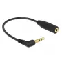 Cable de audio DeLOCK 0,17 m 2,5 mm/3,5 mm negro
