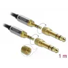 Cable de audio DeLOCK 85785 1 m 3,5 mm negro gris
