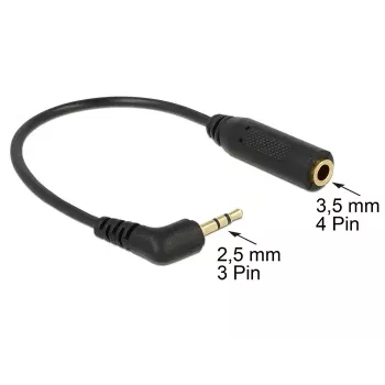Cable de audio DeLOCK 0,17 m 2,5 mm/3,5 mm