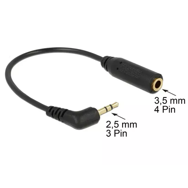 Cable de audio DeLOCK 0,17 m 2,5 mm/3,5 mm