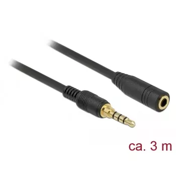 Cable de audio DeLOCK 85633 3 m 3,5 mm negro