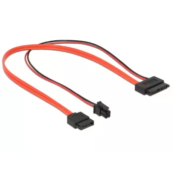 Cable SATA DeLOCK 0,3 m SATAIII 7p + 4p/SATAIII 13p fino