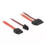 Cable SATA DeLOCK 0,3 m SATAIII 7p + 4p/SATAIII 13p fino
