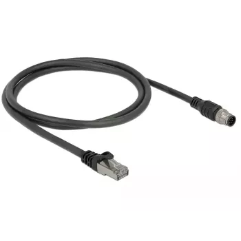 Cable de red DeLOCK 84922 RJ-45 M12 Cat5e 1 m negro