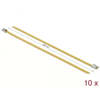 Bridas DeLOCK 18785 acero amarillo 200 mm 10 uds.
