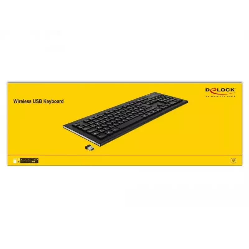Teclado DeLOCK 12671 Office RF Wireless QWERTZ alemán negro