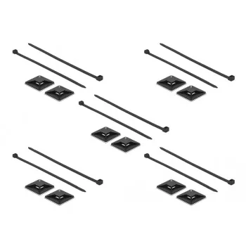 Montaje para bridas DeLOCK 18675 negro nailon 10 uds.