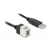Módulo Keystone DeLOCK 86382 plano negro blanco USB C