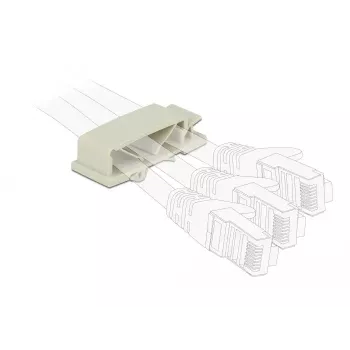 Sujetacables DeLOCK 60186 organizador de cables de suelo gris 10 uds.