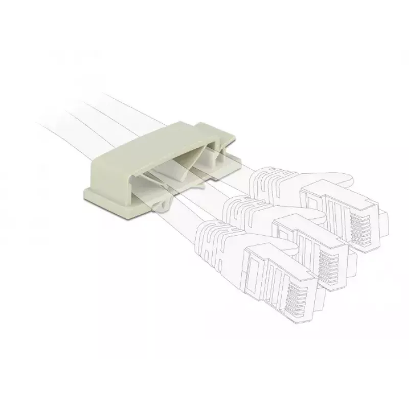 Sujetacables DeLOCK 60186 organizador de cables de suelo gris 10 uds.