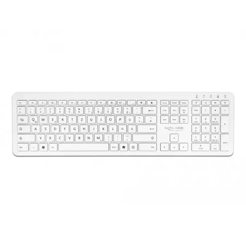 Teclado DeLOCK 12014 RF Wireless QWERTZ alemán blanco