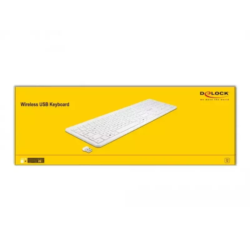 Teclado DeLOCK 12014 RF Wireless QWERTZ alemán blanco