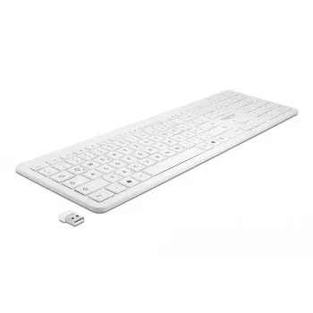 Teclado DeLOCK 12014 RF Wireless QWERTZ alemán blanco