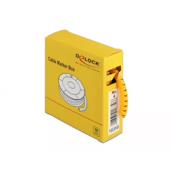 Caja de marcado de cables DeLOCK n.º 4 amarillo 500 uds.