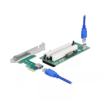 DeLOCK Riser Card PCI Express x1 a 2 x PCI 32 Bit Slot 60 cm cable