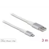 Cable de datos y carga USB DeLOCK para iPhone iPad iPod 3 m Lightning