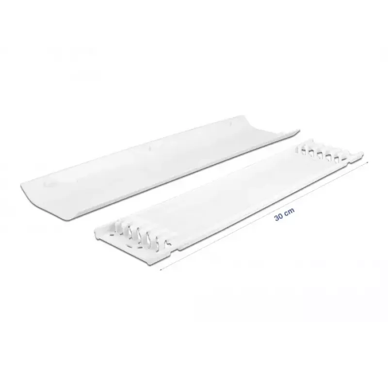 Canaleta de cables DELOCK 20886, polipropileno, blanco, 300×85×10 mm, 2 uds.