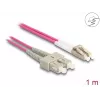 Cable de fibra óptica DeLOCK LC dúplex a SC dúplex OM4 1 m
