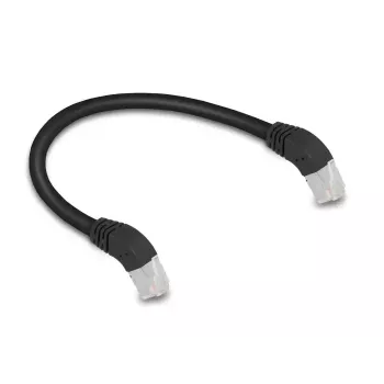 Cable de red DeLOCK RJ45 Cat.6A S/FTP 45° hacia abajo 0,25 m negro