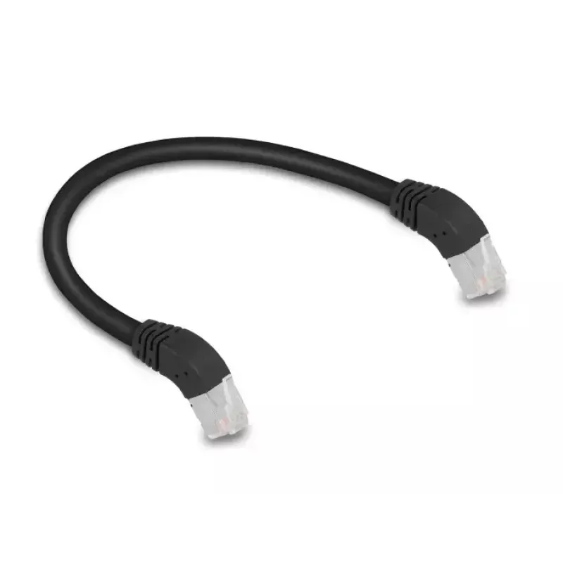 Cable de red DeLOCK RJ45 Cat.6A S/FTP 45° hacia abajo 0,25 m negro