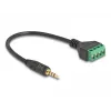 Cable de audio DeLOCK 66268 0,2 m 3,5 mm hembra terminal macho negro verde