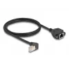 Cable alargador de red DeLOCK S/FTP RJ45 90° en ángulo a RJ45 Cat.6A 1 m negro