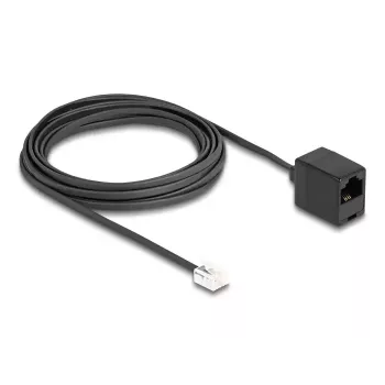 Cable de teléfono DeLOCK RJ11 macho a RJ45 hembra negro 5 m