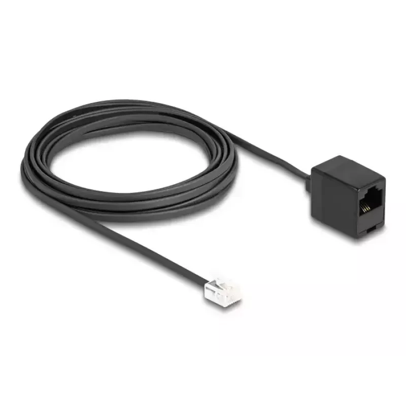 Cable de teléfono DeLOCK RJ11 macho a RJ45 hembra negro 5 m