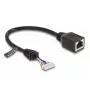 Cable de red DeLOCK 88006 RJ45 hembra a tira de pines hembra Cat5e 0,23m negro