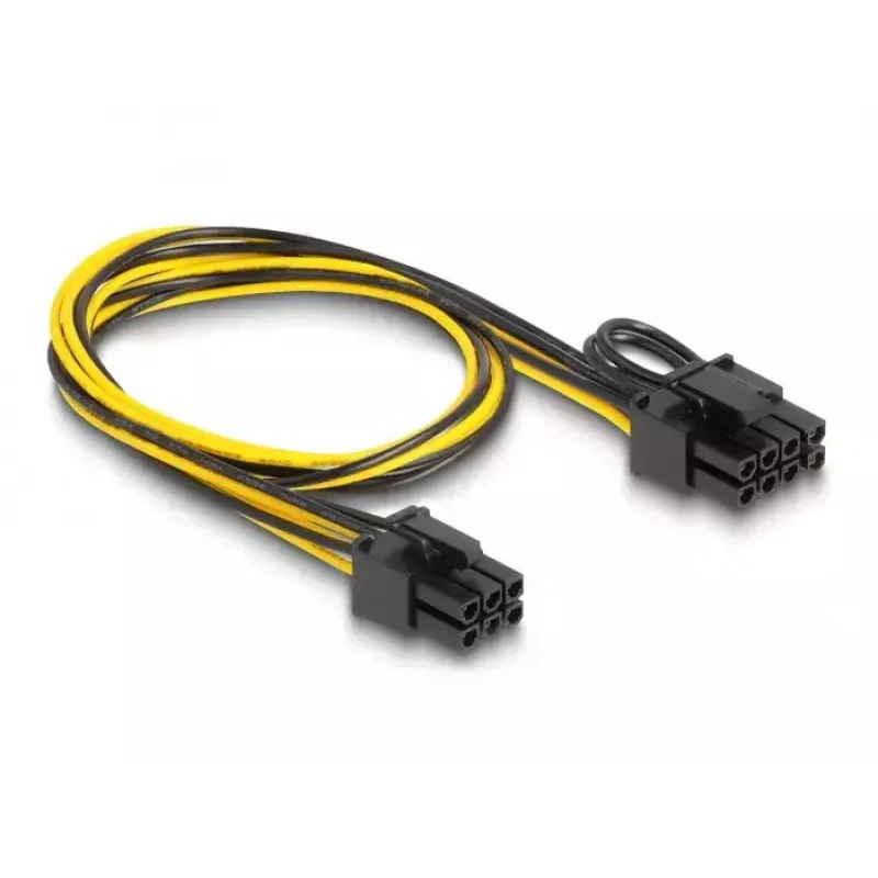 DeLOCK 83004 cable de alimentación interno 0,5 m PCI-E 6 pines a 2 x 6+2 pines