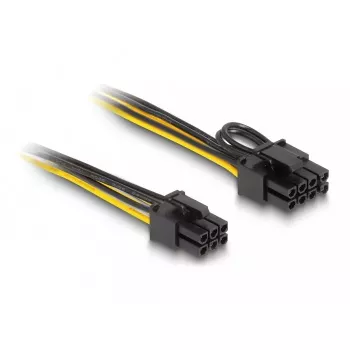 DeLOCK 83004 cable de alimentación interno 0,5 m PCI-E 6 pines a 2 x 6+2 pines