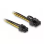 DeLOCK 83004 cable de alimentación interno 0,5 m PCI-E 6 pines a 2 x 6+2 pines
