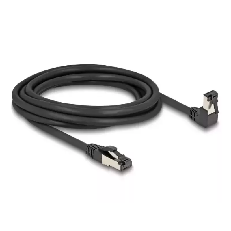 Cable de red DeLOCK RJ45 Cat.8.1 90° en ángulo / recto 3 m negro