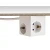 DeLOCK 11502 alargador de corriente 1,5 m 3 tomas AC interior blanco