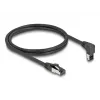 Cable de red DeLOCK RJ45 Cat.8.1 90° hacia abajo / recto 1 m negro