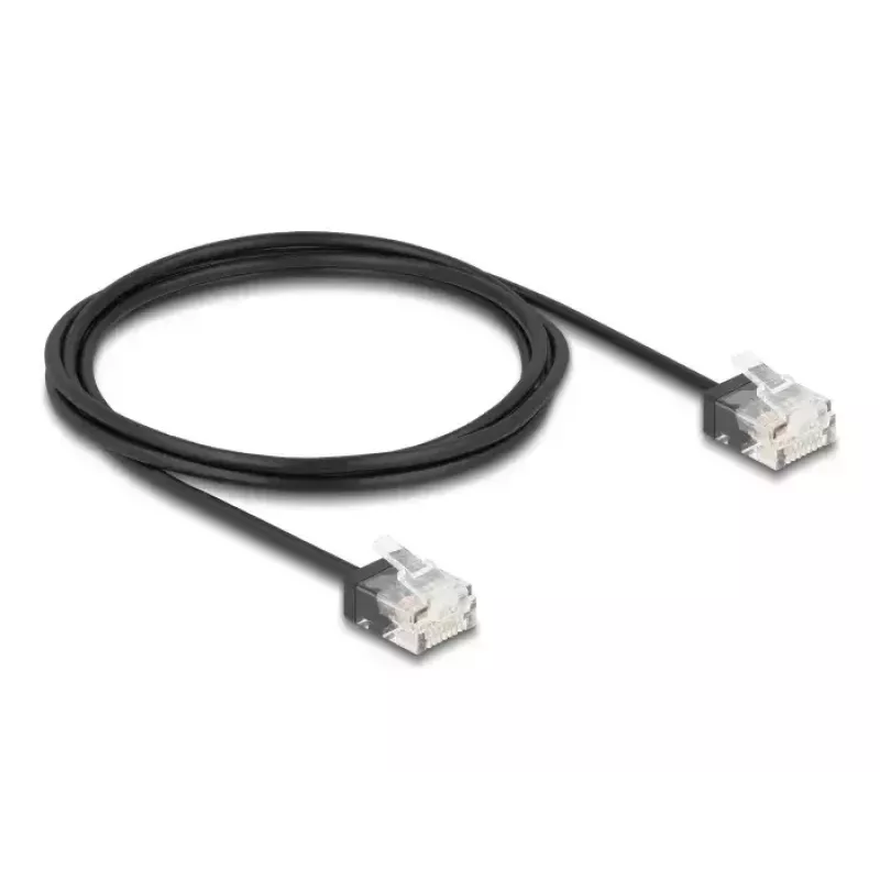 Cable de red DeLOCK RJ45 Cat.6 UTP ultra fino 2 m negro