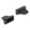 Pasacables DELOCK carcasa D-Sub 9 polos para cable plano, plástico, negro, 25×32×14 mm