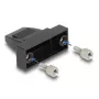 Pasacables DELOCK carcasa D-Sub 9 polos para cable plano, plástico, negro, 25×32×14 mm