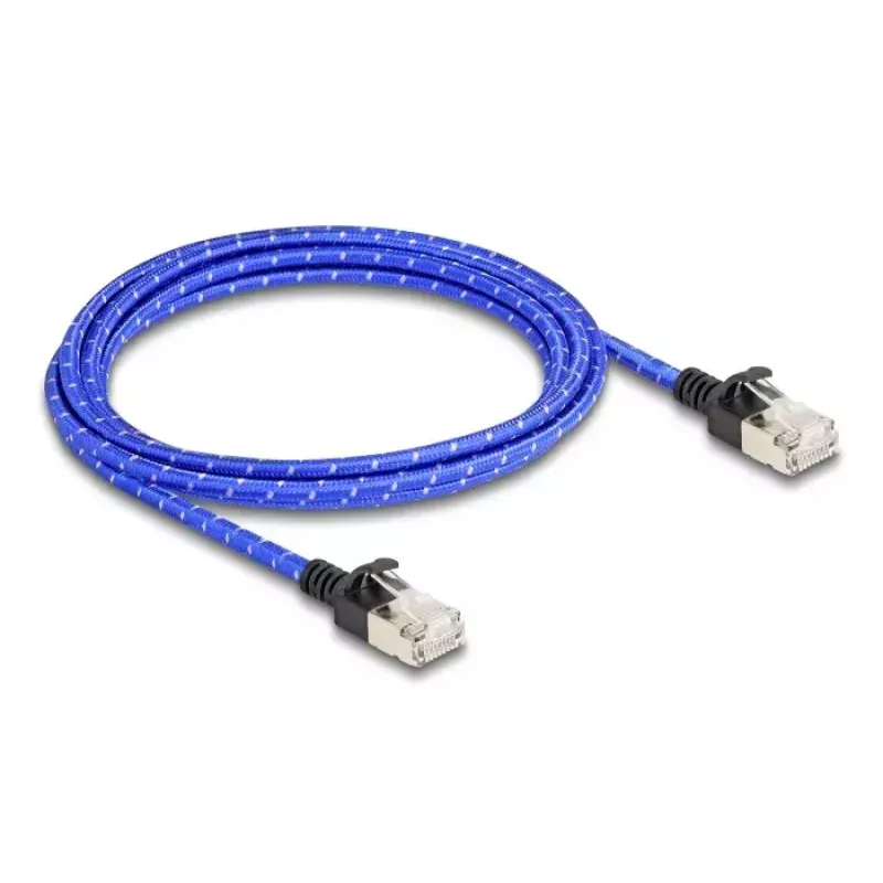 Cable de red DeLOCK RJ45 2 m Cat6A U/FTP azul