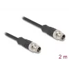 Cable de red DeLOCK M12 X-codificado 8 polos conector macho a conector macho Cat5e 2 m negro