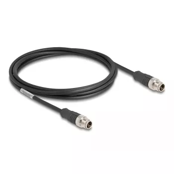Cable de red DeLOCK M12 X-codificado 8 polos conector macho a conector macho Cat5e 2 m negro